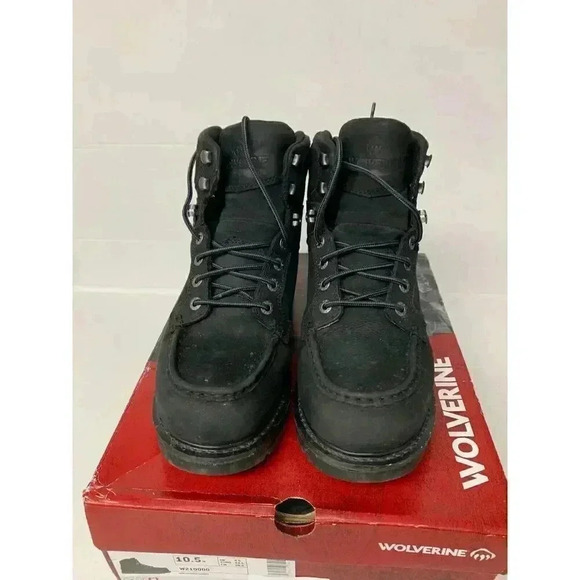 -363 Wolverine Waterproof Black Boots-US 10.5 Mens - Picture 2 of 6